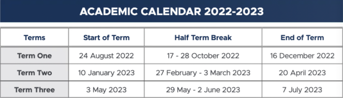 School Calendars - British School Jakarta - Indonesia